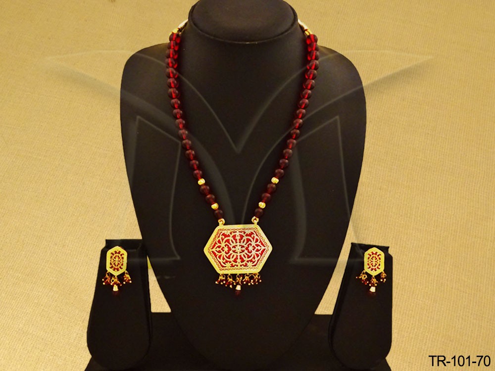 Moti Beaded Single Thewa Set