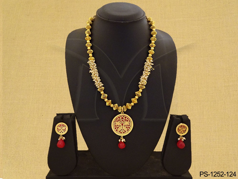 Designer Single Thewa Pendant Jewellery