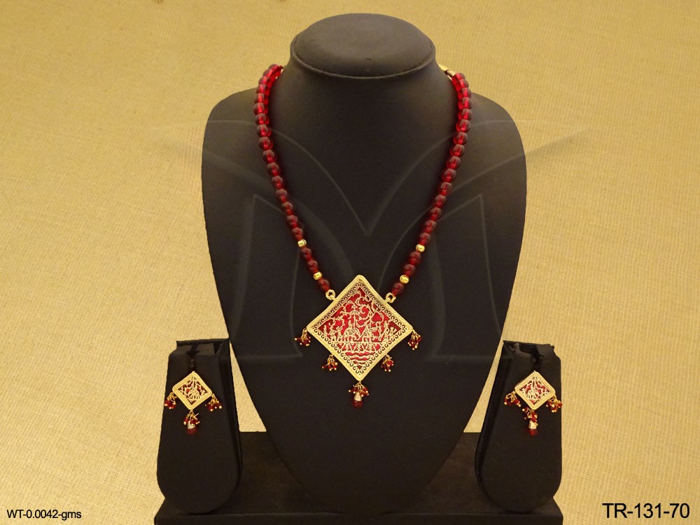 Single Thewa Pendant Set Jewellery