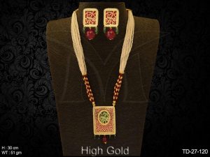 Designer Double Thewa Pendant